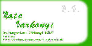 mate varkonyi business card